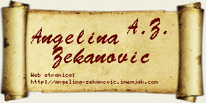 Angelina Zekanović vizit kartica